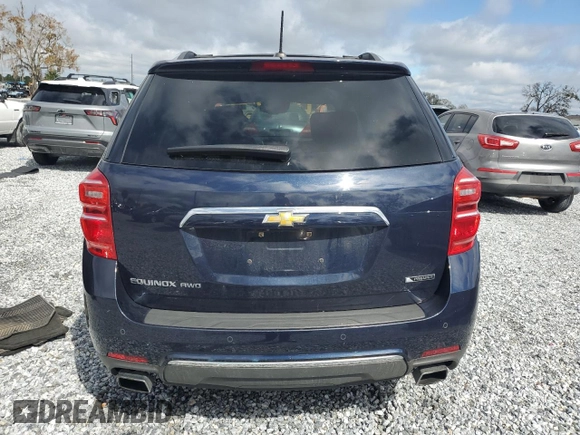 2017 Chevrolet Equinox Premier with VIN 2GNFLGE36H6106931, listed as a Copart auction lot 46867175 with 121,306 mi miles and Salvage Title. Bid and sale history available at carsss.com. Image 6.