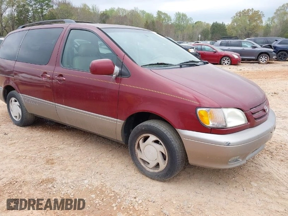 2002 Toyota Sienna LE with VIN 4T3ZF13C12U437425, listed as a IAAI auction lot 41157987 with 200,309 mi miles. Bid and sale history available at carsss.com. Image 1.