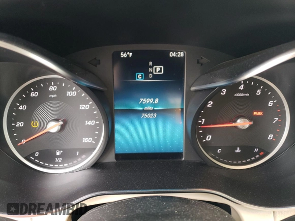 2020 Mercedes-Benz GLC with VIN WDC0G8EBXLF718526, listed as a Copart auction lot 49490685 with 75,023 mi miles and Salvage Title. Bid and sale history available at carsss.com. Image 9.