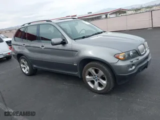2004 BMW X5 4.4i with VIN 5UXFB53524LV08787, listed as a IAAI auction lot 41783233 with 143,027 mi miles. Bid and sale history available at carsss.com. Image 1.