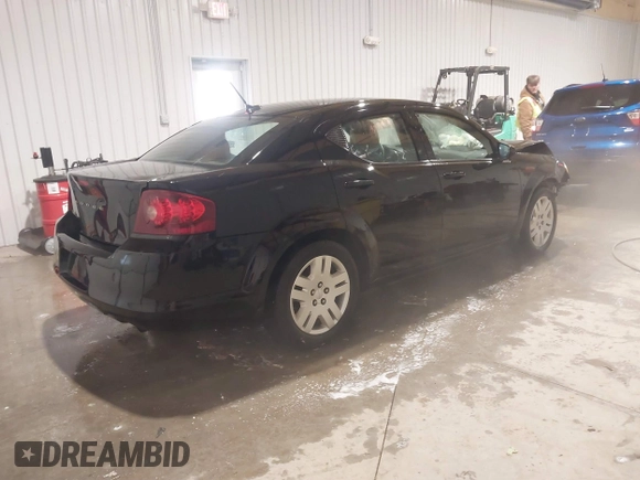 2014 Dodge Avenger SE with VIN 1C3CDZAB8EN216828, listed as a IAAI auction lot 41581761 with 177,523 mi miles. Bid and sale history available at carsss.com. Image 4.