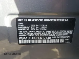 2023 BMW 5 Series 530i xDrive with VIN WBA13BJ09PCN17440, listed as a Copart auction lot 74510724 with Not provided miles and Salvage title. Bid and sale history available at DreamBid. Image 12.