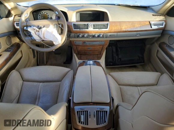 2006 BMW 7 Series 750i with VIN WBAHL83596DT03728, listed as a Copart auction lot 87855795 with 127,513 mi miles and Salvage title. Bid and sale history available at DreamBid. Image 8.