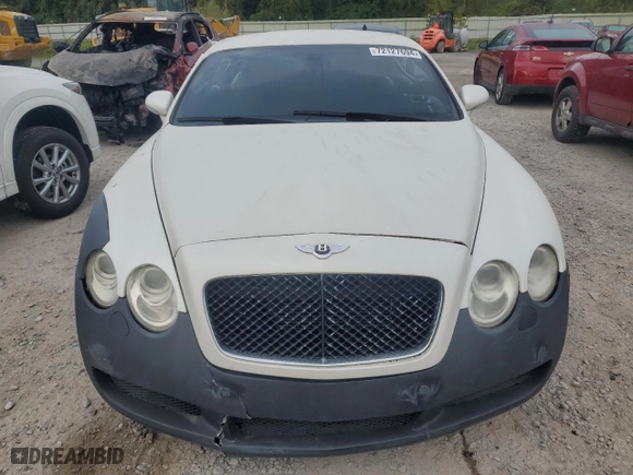 2007 Bentley Continental GT with VIN SCBCR73W77C040583, listed as a Copart auction lot 72127694 with 0 mi miles and Clean Title. Bid and sale history available at carsss.com. Image 5.