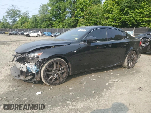 2016 Lexus IS 350 with VIN JTHCE1D2XG5010837, listed as a Copart auction lot 58997715 with 89,345 mi miles and Salvage title. Bid and sale history available at DreamBid. Image 1.