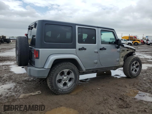2018 Jeep Wrangler Unlimited Sahara with VIN 1C4HJWEG5JL930372, listed as a Copart auction lot 50772625 with 91,528 mi miles and Salvage title. Bid and sale history available at DreamBid. Image 3.