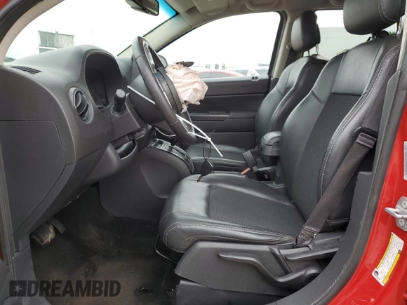 2017 Jeep Compass Sport SE with VIN 1C4NJDBB3HD101563, listed as a Copart auction lot 57853295 with 128,445 mi miles and Salvage title. Bid and sale history available at DreamBid. Image 7.