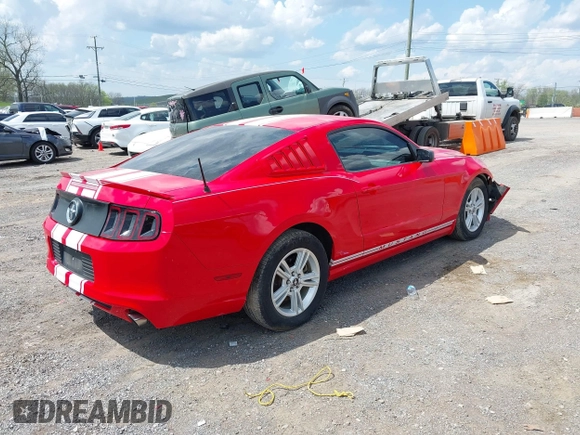 2014 Ford Mustang V6 with VIN 1ZVBP8AMXE5223660, listed as a IAAI auction lot 42009379 with 83,329 mi miles. Bid and sale history available at carsss.com. Image 4.