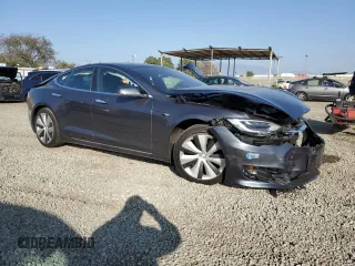 2021 Tesla Model S Long Range Plus with VIN 5YJSA1E20MF425022, listed as a Copart auction lot 46169645 with 16,786 mi miles and Salvage title. Bid and sale history available at DreamBid. Image 4.