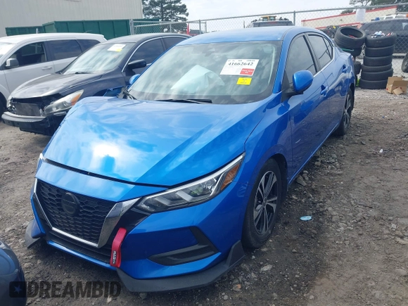 2020 Nissan Sentra SV with VIN 3N1AB8CVXLY295948, listed as a IAAI auction lot 41662642 with 77,629 mi miles. Bid and sale history available at carsss.com. Image 12.