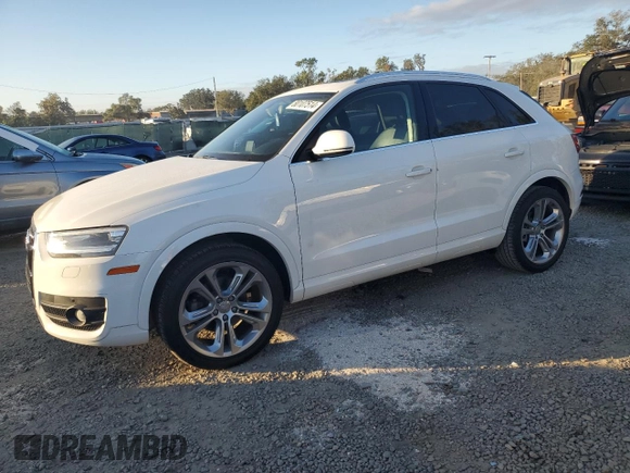 2015 Audi Q3 Prestige z VIN WA1FFCFS3FR000821, wystawiony jako Copart lot #80107514 z przebiegiem 38 841 mil mil oraz Szkoda całkowita • Salvage title. Historia ofert i sprzedaży dostępna na DreamBid. Obrazek 1.