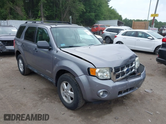 2008 Ford Escape XLT with VIN 1FMCU93108KE75766, listed as a IAAI auction lot 42595254 with 165,436 mi miles and . Bid and sale history available at DreamBid. Image 1.