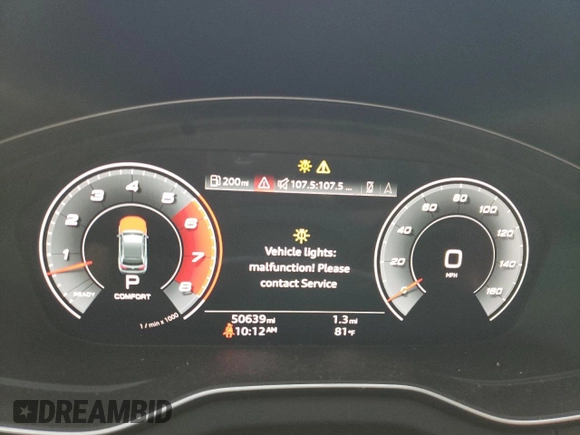 2021 Audi SQ5 Premium Plus with VIN WA1B4AFY0M2015876, listed as a Copart auction lot 63838424 with 50,639 mi miles and Salvage Title. Bid and sale history available at DreamBid. Image 9.