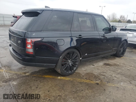 2017 Land Rover Range Rover with VIN SALGR2FV9HA333282, listed as a Copart auction lot 51942355 with 104,035 mi miles and Clean title. Bid and sale history available at DreamBid. Image 3.