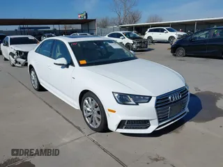 2018 Audi A4 Premium with VIN WAUKMAF49JA084308, listed as a IAAI auction lot 41598408 with 32,380 mi miles. Bid and sale history available at carsss.com. Image 1.