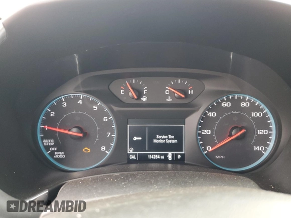 2018 Chevrolet Equinox LT with VIN 3GNAXJEV1JL122582, listed as a Copart auction lot 50991345 with 114,264 mi miles and Salvage Title. Bid and sale history available at carsss.com. Image 9.