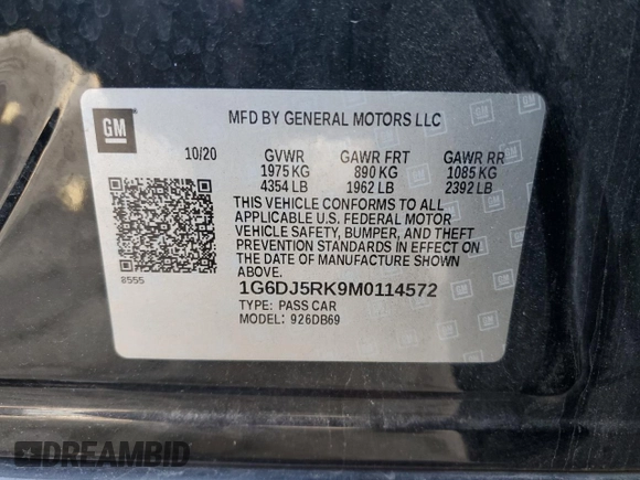 2021 Cadillac CT4 Luxury z VIN 1G6DJ5RK9M0114572, wystawiony jako Copart lot #43758515 z przebiegiem 47 072 mil mil oraz Tytuł czysty. Historia ofert i sprzedaży dostępna na DreamBid. Obrazek 12.