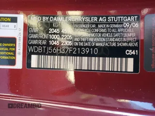 2007 Mercedes-Benz CLK 350 with VIN WDBTJ56H37F213910, listed as a Copart auction lot 78268504 with 109,569 mi miles and Salvage Title. Bid and sale history available at DreamBid. Image 12.