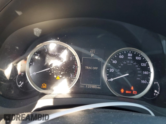 2015 Lexus IS 250 with VIN JTHBF1D27F5077712, listed as a Copart auction lot 52624375 with 135,980 mi miles and Salvage Title. Bid and sale history available at carsss.com. Image 9.
