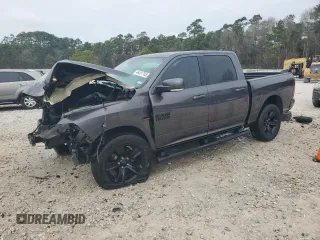 2018 Ram 1500 Night with VIN 1C6RR7MT4JS109407, listed as a Copart auction lot 46451705 with 165,377 mi miles and Salvage Title. Bid and sale history available at carsss.com. Image 1.