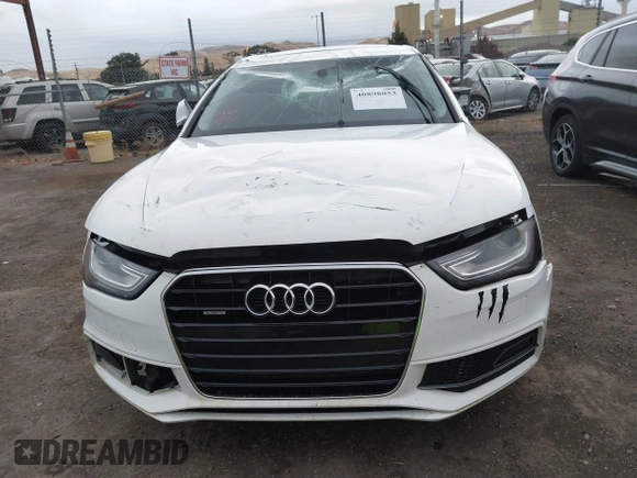 2014 Audi A4 Premium with VIN WAUBFAFL6EA030827, listed as a IAAI auction lot 40898053 with 130,586 mi miles. Bid and sale history available at carsss.com. Image 12.