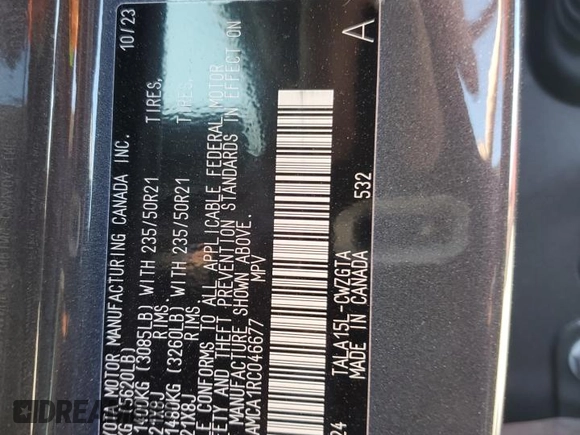 2024 Lexus RX with VIN 2T2BAMCA1RC046677, listed as a Copart auction lot 74885944 with 6,565 mi miles and Salvage Title. Bid and sale history available at carsss.com. Image 13.