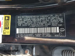 2013 Lexus ES 300h with VIN JTHBW1GG3D2021031, listed as a IAAI auction lot 42668452 with 265,788 mi miles and . Bid and sale history available at DreamBid. Image 9.