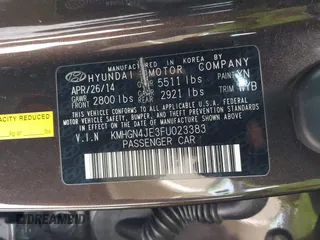 2015 Hyundai Genesis 3.8L with VIN KMHGN4JE3FU023383, listed as a IAAI auction lot 41865758 with 159,435 mi miles. Bid and sale history available at carsss.com. Image 9.