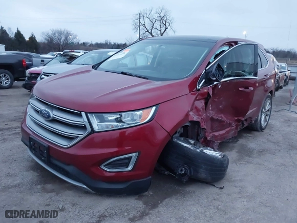 2017 Ford Edge Titanium with VIN 2FMPK3K80HBC21522, listed as a IAAI auction lot 41265401 with 96,218 mi miles. Bid and sale history available at carsss.com. Image 17.