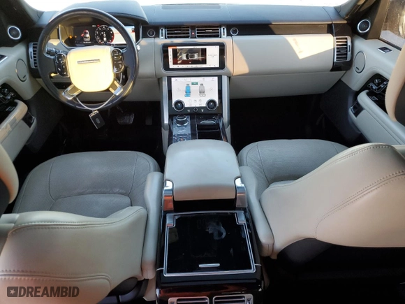 2020 Land Rover Range Rover with VIN SALGS5SEXLA569475, listed as a Copart auction lot 82700814 with 73,738 mi miles and Salvage Title. Bid and sale history available at carsss.com. Image 8.