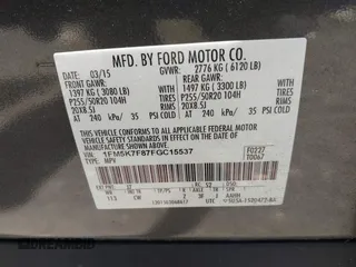 2015 Ford Explorer Limited z VIN 1FM5K7F87FGC15537, wystawiony jako IAAI lot #42077533 z przebiegiem 126 872 mil mil oraz . Historia ofert i sprzedaży dostępna na DreamBid. Obrazek 9.
