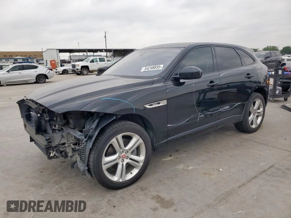 2017 Jaguar F-Pace 35t R-Sport with VIN SADCL2BV5HA046944, listed as a Copart auction lot 54248855 with 72,393 mi miles and Salvage title. Bid and sale history available at DreamBid. Image 1.