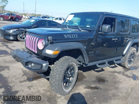 2021 Jeep Wrangler Unlimited Sport S with VIN 1C4HJXDN6MW812565, listed as a IAAI auction lot 41506140 with 27,273 mi miles and . Bid and sale history available at DreamBid. Image 17.