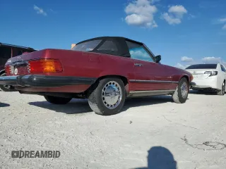 1989 Mercedes-Benz 560 SL with VIN WDBBA48D0KA098849, listed as a Copart auction lot 76013404 with 48,814 mi miles and Salvage Title. Bid and sale history available at carsss.com. Image 3.