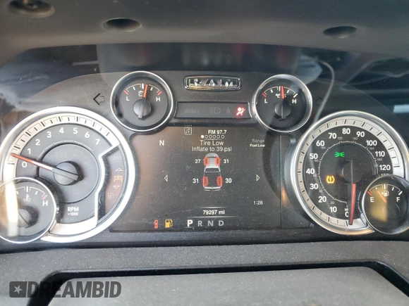 2019 Ram 1500 Warlock z VIN 1C6RR7LT7KS655282, wystawiony jako Copart lot #79073404 z przebiegiem 79 297 mil mil oraz Szkoda całkowita • Salvage title. Historia ofert i sprzedaży dostępna na DreamBid. Obrazek 9.