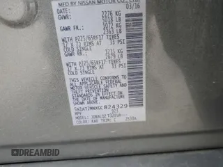 2016 Nissan Rogue S with VIN 5N1AT2MNXGC824329, listed as a Copart auction lot 54389435 with 120,464 mi miles and Salvage Title. Bid and sale history available at DreamBid. Image 13.