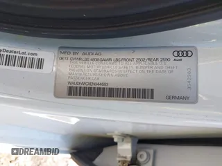 2014 Audi A6 Premium Plus with VIN WAUDFAFCXEN044683, listed as a IAAI auction lot 41754336 with 76,588 mi miles and . Bid and sale history available at DreamBid. Image 9.