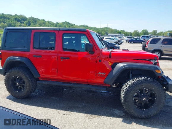 2018 Jeep Wrangler Unlimited Sport S z VIN 1C4HJXDGXJW168940, wystawiony jako IAAI lot #42200607 z przebiegiem 60 308 mil mil oraz . Historia ofert i sprzedaży dostępna na DreamBid. Obrazek 13.