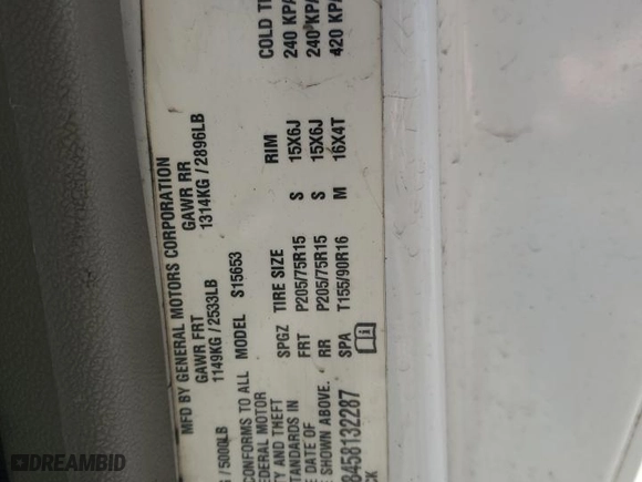 2005 Chevrolet Colorado Z85 with VIN 1GCCS198458132287, listed as a Copart auction lot 44318115 with 135,226 mi miles and Salvage Title. Bid and sale history available at carsss.com. Image 12.