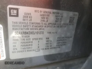 2014 Buick Enclave Leather with VIN 5GAKRBKDXEJ101270, listed as a Copart auction lot 52105975 with 107,584 mi miles and Salvage Title. Bid and sale history available at DreamBid. Image 13.