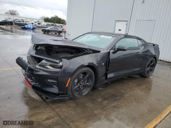2017 Chevrolet Camaro 1SS with VIN 1G1FE1R7XH0128087, listed as a Copart auction lot 45492985 with 111,604 mi miles and Salvage Title. Bid and sale history available at carsss.com. Image 1.