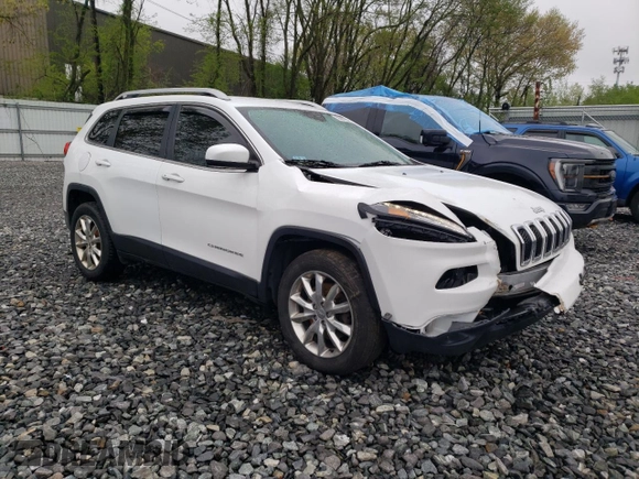 2017 Jeep Cherokee Limited with VIN 1C4PJMDB1HW562142, listed as a Copart auction lot 55366515 with 201,577 mi miles and Salvage title. Bid and sale history available at DreamBid. Image 4.