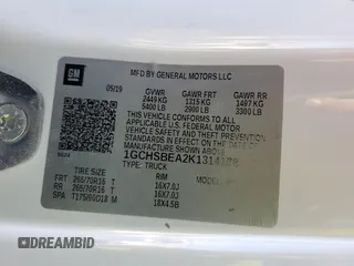 2019 Chevrolet Colorado 2WD Work Truck z VIN 1GCHSBEA2K1314188, wystawiony jako Copart lot #57660775 z przebiegiem 42 768 mil mil oraz Szkoda całkowita • Salvage title. Historia ofert i sprzedaży dostępna na DreamBid. Obrazek 12.