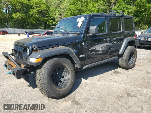 2020 Jeep Wrangler Unlimited Sport S with VIN 1C4HJXDN0LW115231, listed as a Copart auction lot 53436115 with 64,307 mi miles and Salvage title. Bid and sale history available at DreamBid. Image 1.