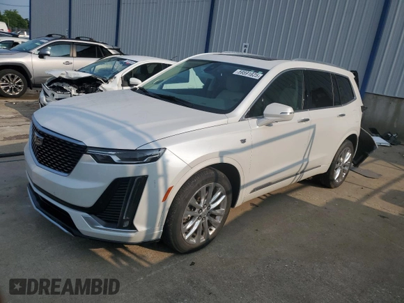 2020 Cadillac XT6 AWD Premium Luxury with VIN 1GYKPDRS6LZ117026, listed as a Copart auction lot 59591825 with 55,515 mi miles and Non repairable. Bid and sale history available at DreamBid. Image 1.