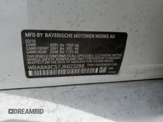 2018 BMW 3 Series 320i with VIN WBA8A9C57JK623288, listed as a Copart auction lot 46396775 with 80,561 mi miles and Salvage Title. Bid and sale history available at carsss.com. Image 13.
