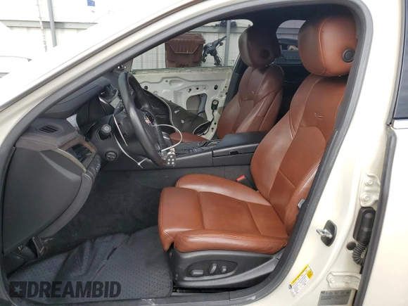 2014 Cadillac CTS Premium AWD with VIN 1G6AZ5S35E0156897, listed as a Copart auction lot 55838595 with 124,999 mi miles and Salvage title. Bid and sale history available at DreamBid. Image 7.