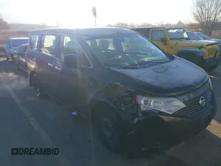 2014 Nissan Quest S with VIN JN8AE2KP1E9100515, listed as a IAAI auction lot 41450798 with 193,425 mi miles. Bid and sale history available at carsss.com. Image 1.