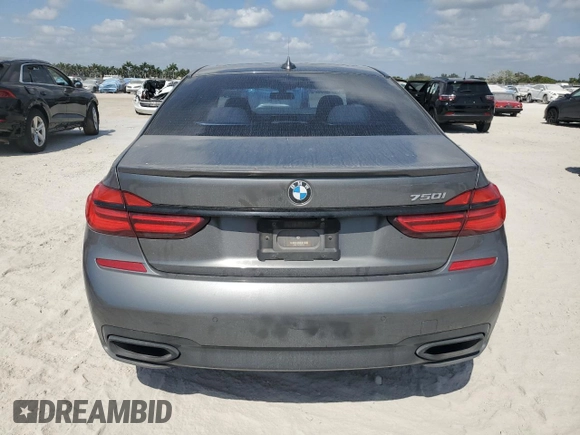 2019 BMW 7 Series 750i with VIN WBA7F0C53KGM24364, listed as a Copart auction lot 53947725 with 71,022 mi miles and Salvage Title. Bid and sale history available at carsss.com. Image 6.