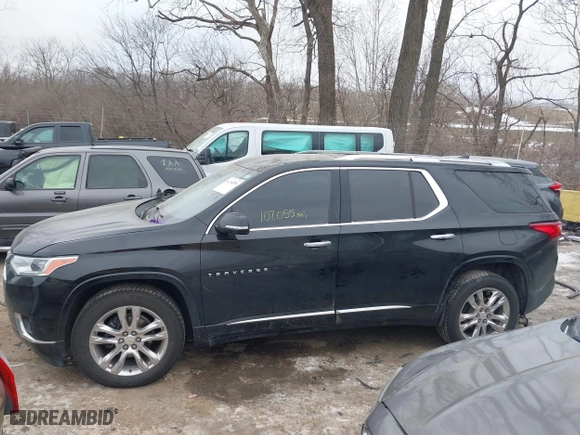 2018 Chevrolet Traverse High Country with VIN 1GNEVKKW0JJ101899, listed as a IAAI auction lot 41398396 with 107,055 mi miles. Bid and sale history available at carsss.com. Image 14.